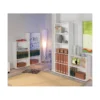 Libreria Bianca in Legno 60 cm Moderna Alta Stretta Scaffali Ripiani Soggiorno