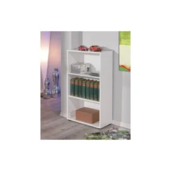 Libreria Bianca in Legno 60 Moderna Scaffali Mensole Parete Salotto Cameretta