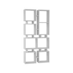 Libreria Bianca Moderna Design a Cubi per Arredamento Salone