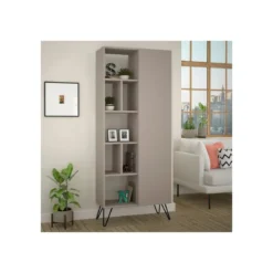 Libreria con Anta 7 Ripiani Antracite 80,6x191 cm