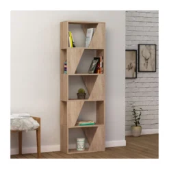 Libreria Design Rovere in Legno per Salotto o Camera da Letto