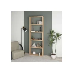 Libreria Estensibile Moderna Angolare Rovere