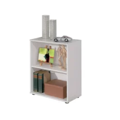 Libreria in Legno 60 Moderna Bianca Alta Bassa Stretta Scaffali Ripiani Ufficio