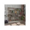 Libreria in Legno Tortora Verticale Orizzontale Moderna Bifacciale