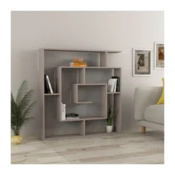 Libreria Light Mocha Labirinto Moderna Mobile in Legno 5 Ripiani