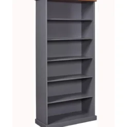 Libreria Mobile con 5 Ripiani in Legno Moderna Alta 190 per Studio