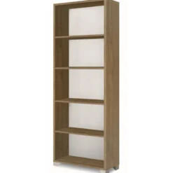 Libreria Moderna 70x29x190 cm Noce con Ripiani Regolabili