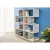 Libreria Modulare Bianco a Giorno Moderna Mensole Scaffale Ufficio Studio