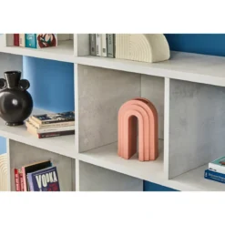 Libreria Modulare Bianco a Giorno Moderna Mensole Scaffale Ufficio Studio