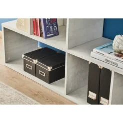 Libreria Modulare Bianco a Giorno Moderna Mensole Scaffale Ufficio Studio