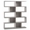 Libreria Modulare Cemento Geometrica Moderna Mensole Scaffale Ufficio