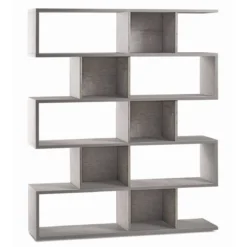Libreria Modulare Cemento Geometrica Moderna Mensole Scaffale Ufficio