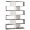Libreria Modulare Geometrica Cemento Bianco Moderna Scaffale in Legno
