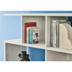 Libreria Modulare Giorno Cemento Moderna Mensole Scaffale Ufficio Studio