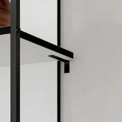 Libreria 5 Ripiani Moderna da Ingresso Soggiorno Bianco Struttura Metallo