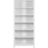 Libreria Soggiorno Camera Mobile 82 cm in Legno MDF Bianco 6 Ripiani