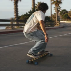 Longboard 96x24 Acero 8 Strati Skateboard Pintail Cuscinetti ABEC 7