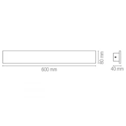 Luce da Parete Intec Applique a LED da Interno Lampada Elegante a Muro