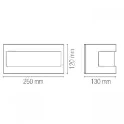 Luce da Parete Intec Lampada a Muro Applique Verniciabile in Gesso Bianco