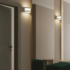 Luce da Parete Intec Lampada a Muro Applique Verniciabile in Gesso Bianco