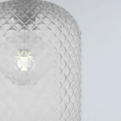 Luce in Vetro Cristallo Bianco Lampadario a Sospensione Elegante da Interno