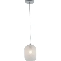 Luce in Vetro Cristallo Bianco Lampadario a Sospensione Elegante da Interno