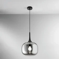 Luce in Vetro e Metallo Elegante di Design Lampadario a Sospensione