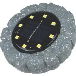 Luce Solare Segnapasso Effetto Pietra LED 12 Pezzi Giardino Vialetto