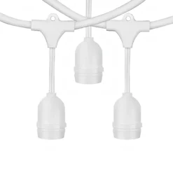 Luci per Gazebo Ombrellone 10m con 10 Portalampade E27 Bianco Esterno
