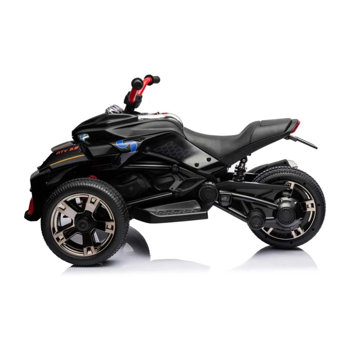 Macchina Bambino Mini Quad ATV 3.0 Elettrico Nero Cavalcabile a Batteria