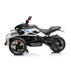 Macchina Bambino Mini Quad Elettrico Bianco Cavalcabile a Batteria 12 V