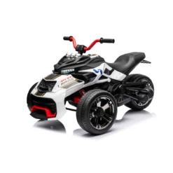 Macchina Bambino Mini Quad Elettrico Bianco Cavalcabile a Batteria 12 V