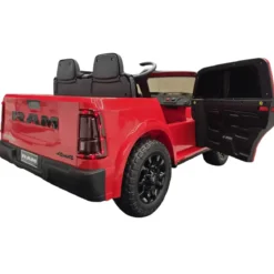 Macchina Elettrica Bambini 12V Dodge Rosso Sedili Ecopelle Bluetooth