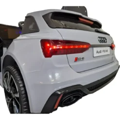 Macchina Elettrica Bambini 12V Grigio Telecomando e Sedile in Pelle