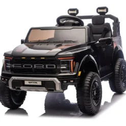 Macchina Elettrica Bambini 24V Ford Raptor Nero 2 Posti Sedile Ecopelle