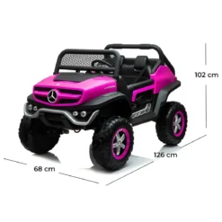 Macchina Elettrica per Bambini Mercedes Unimog Fuori Strada Rosa