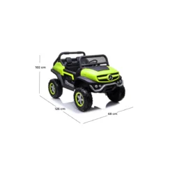 Macchina Elettrica per Bambini Mercedes Unimog Fuori Strada Verde