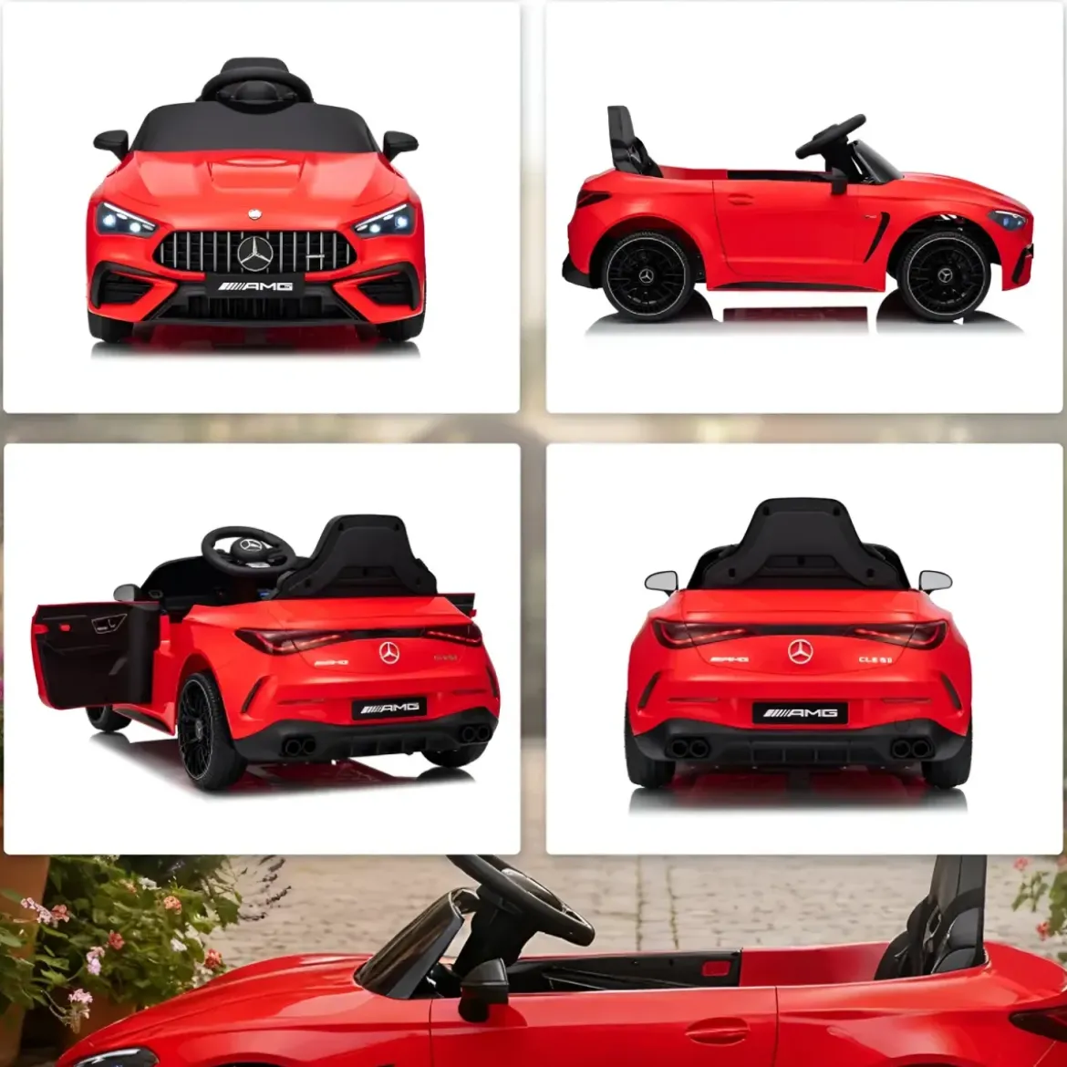 Macchina Elettrica per Bambini 12V Maserati Folgore Rosso Telecomando