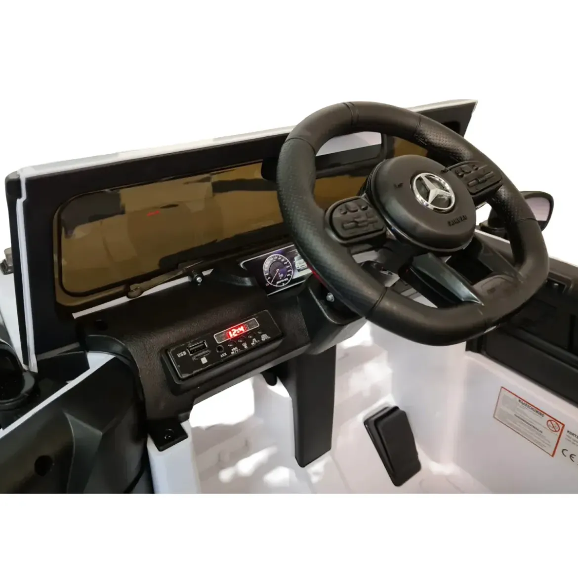 Macchina Elettrica per Bambini Mercedes Jeep G63 AMG a Batteria 12V Bianca
