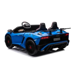 Macchina Elettrica per Bambini Lamborghini Blu Aventador SVJ BIG Full