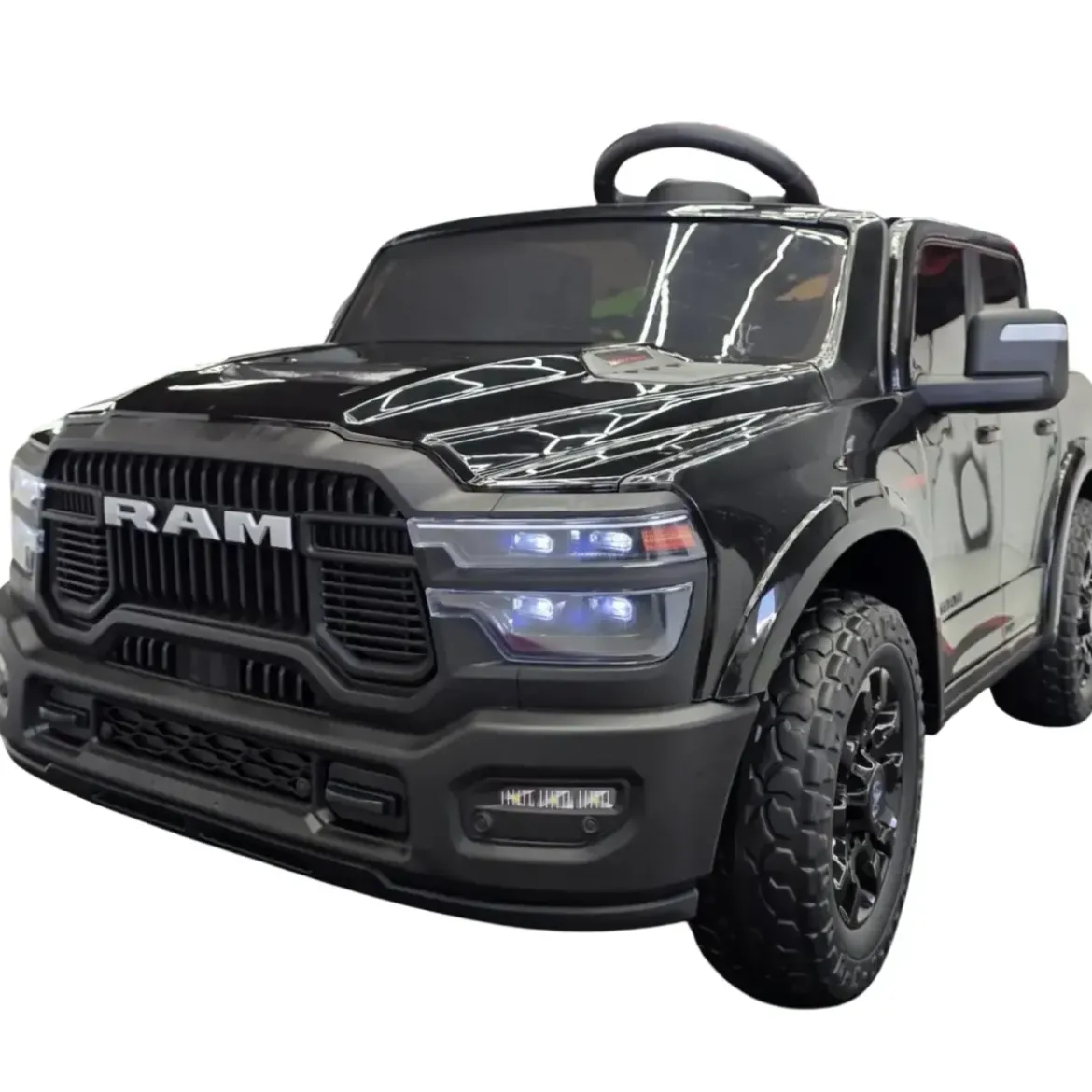 Macchina Elettrica per Bambini Dodge RAM 12V Nero con Telecomando