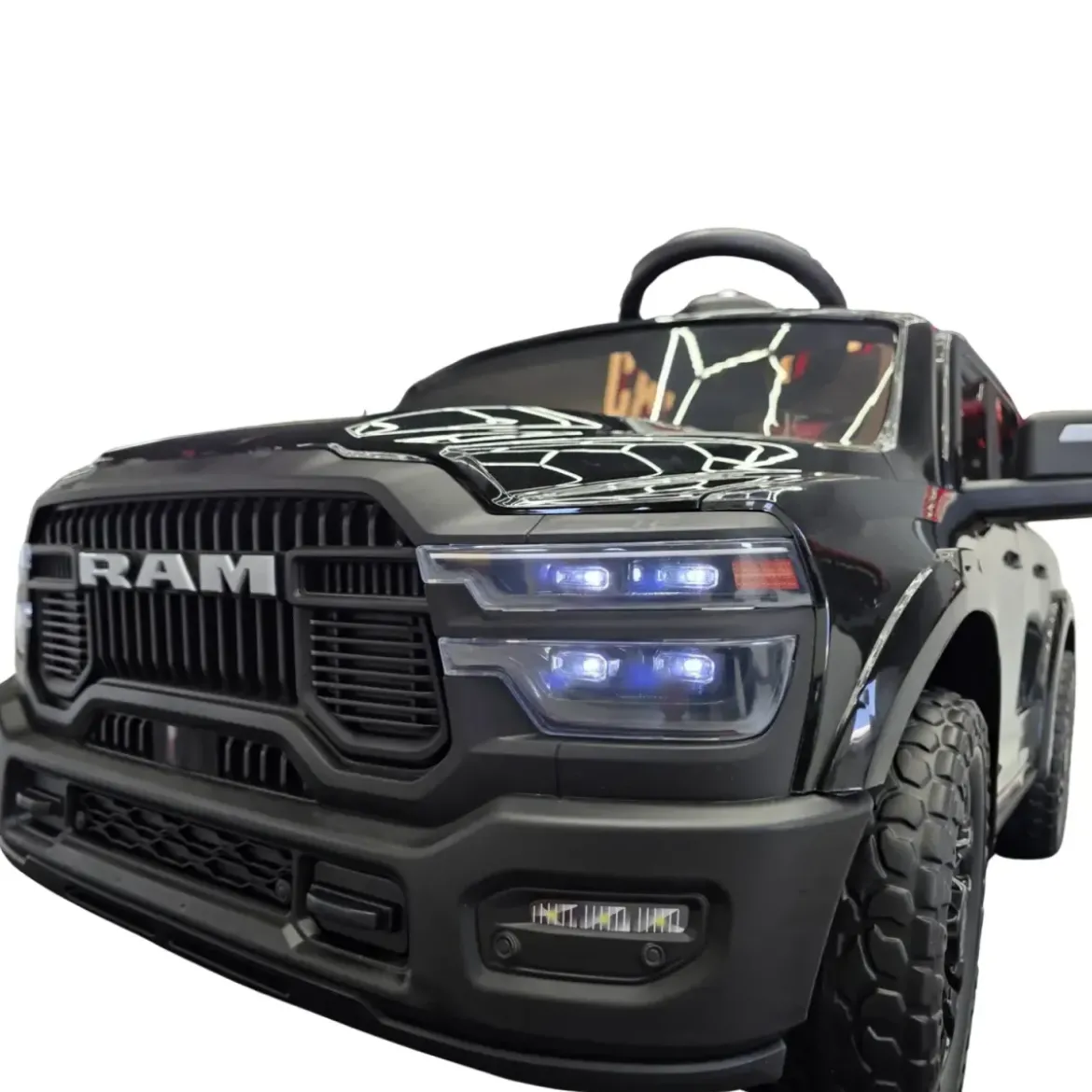 Macchina Elettrica per Bambini Dodge RAM 12V Nero con Telecomando