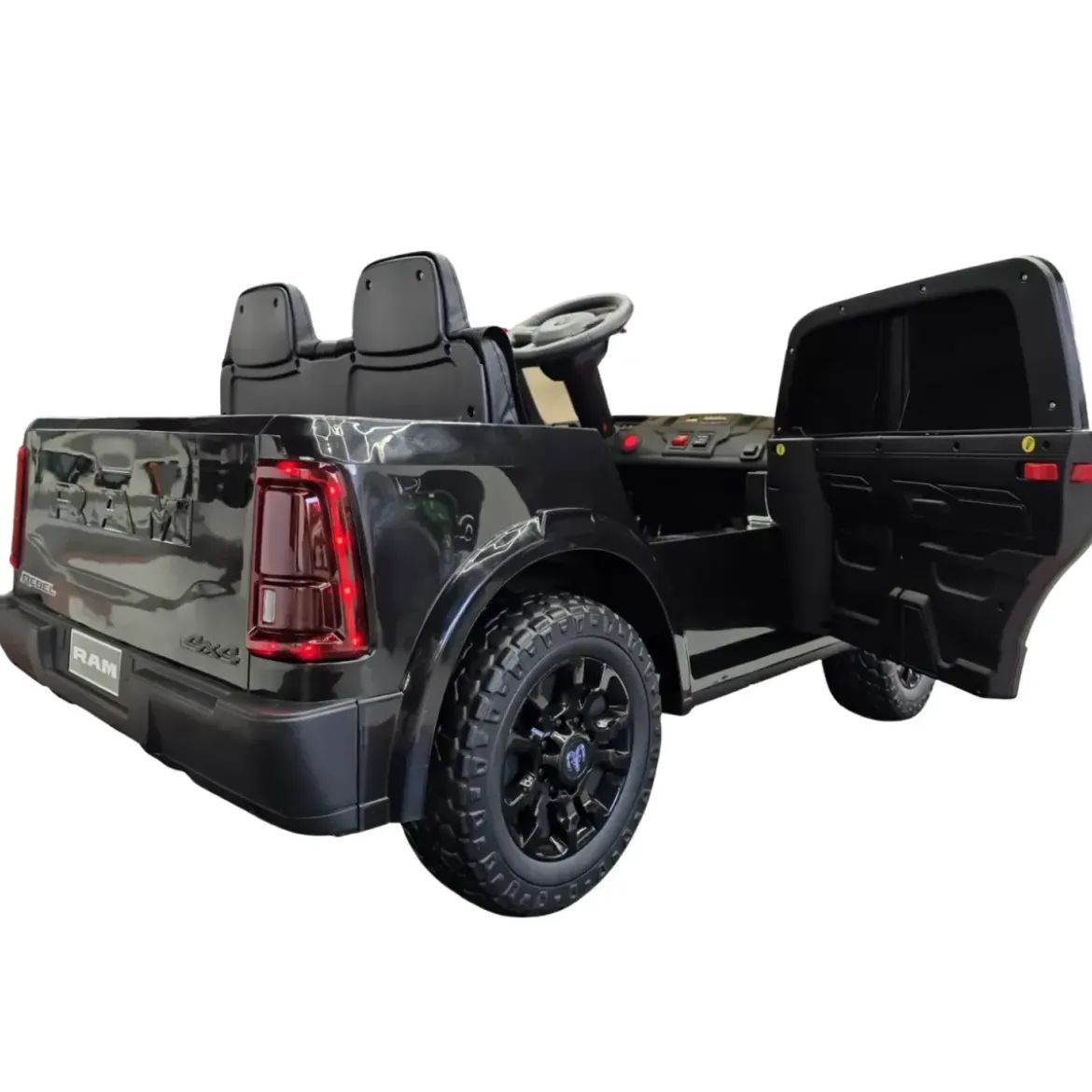 Macchina Elettrica per Bambini Dodge RAM 12V Nero con Telecomando