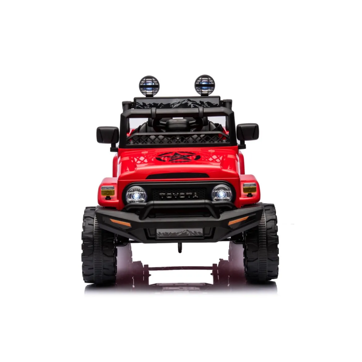 Macchina Elettrica per Bambini Toyota Cruiser Rossa Auto a Batteria 12 V