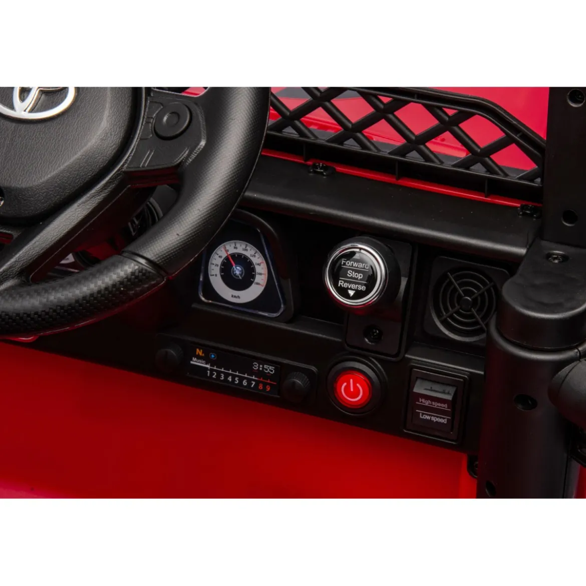 Macchina Elettrica per Bambini Toyota Cruiser Rossa Auto a Batteria 12 V