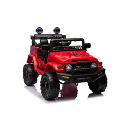 Macchina Elettrica per Bambini Toyota Cruiser Rossa Auto a Batteria 12 V