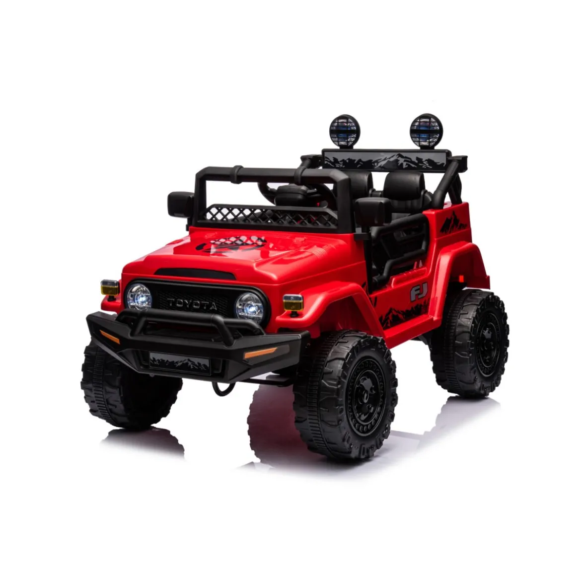 Macchina Elettrica per Bambini Toyota Cruiser Rossa Auto a Batteria 12 V