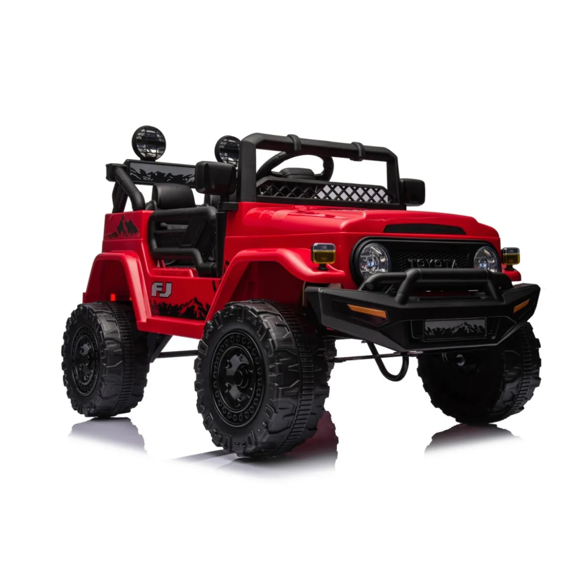 Macchina Elettrica per Bambini Toyota Cruiser Rossa Auto a Batteria 12 V