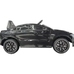 Macchina Elettrica per Bambini Mercedes Nero 12V con Sedile in Pelle