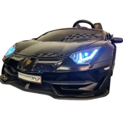 Macchina per Bambini Nero Lamborghini Aventador 2 Persone a Batteria